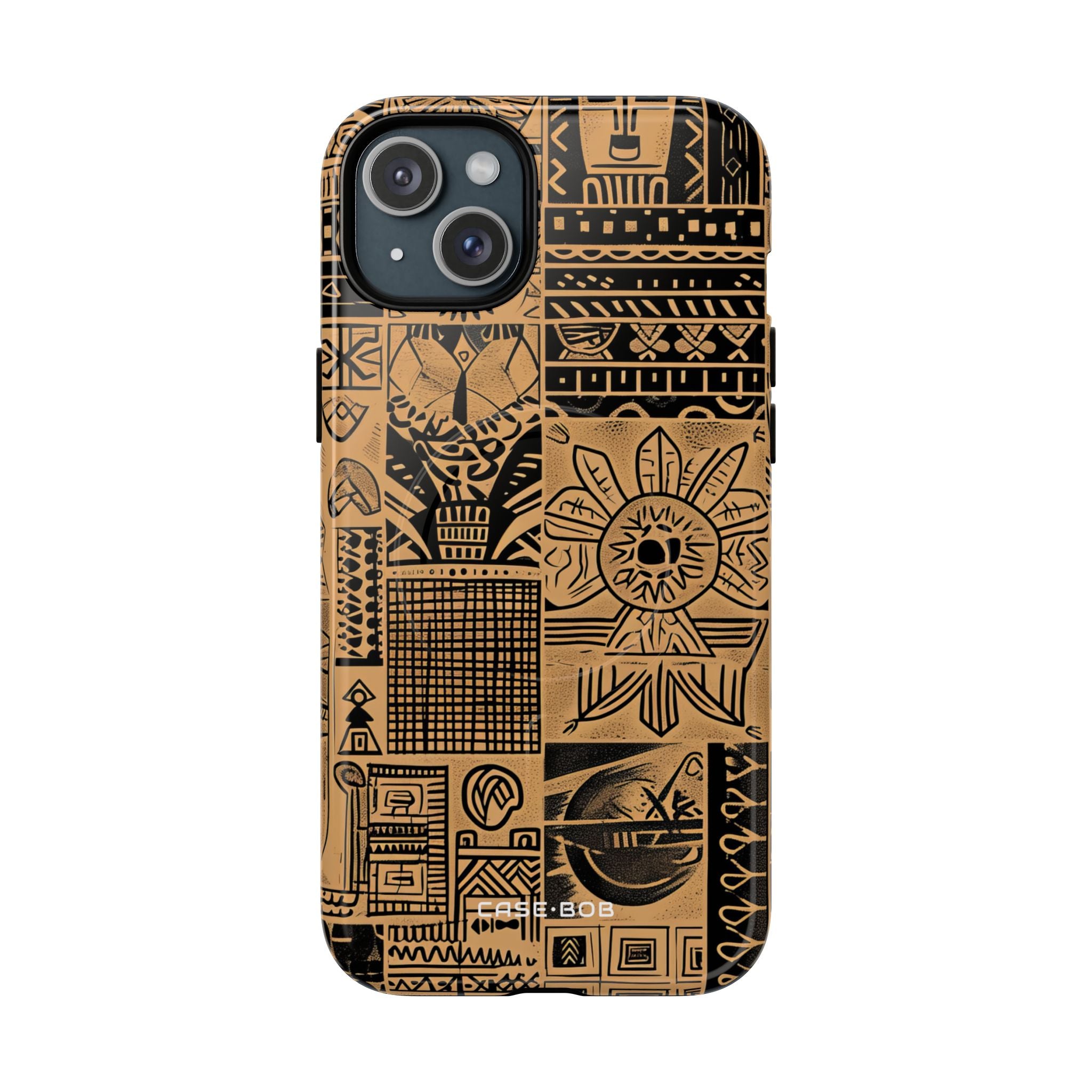 Tribal Faces iPhone 15 Plus Case - Tough+