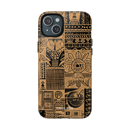 Tribal Faces iPhone 15 Plus Case - Tough+