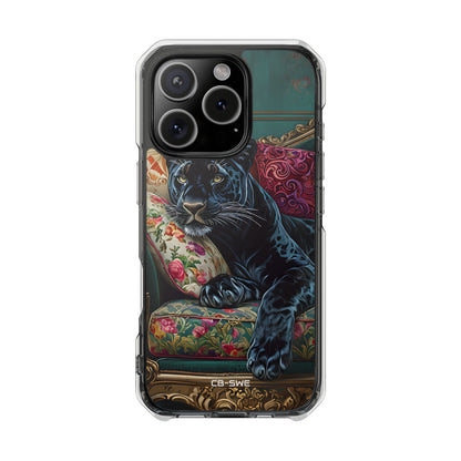 Panther on Vintage Chaise iPhone Case - Impact
