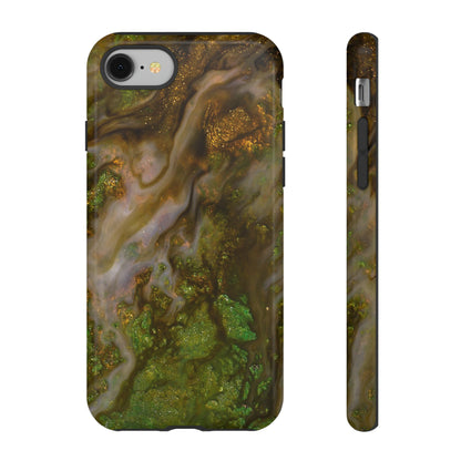 Smaragd Green Ink Art - Protective Phone Case