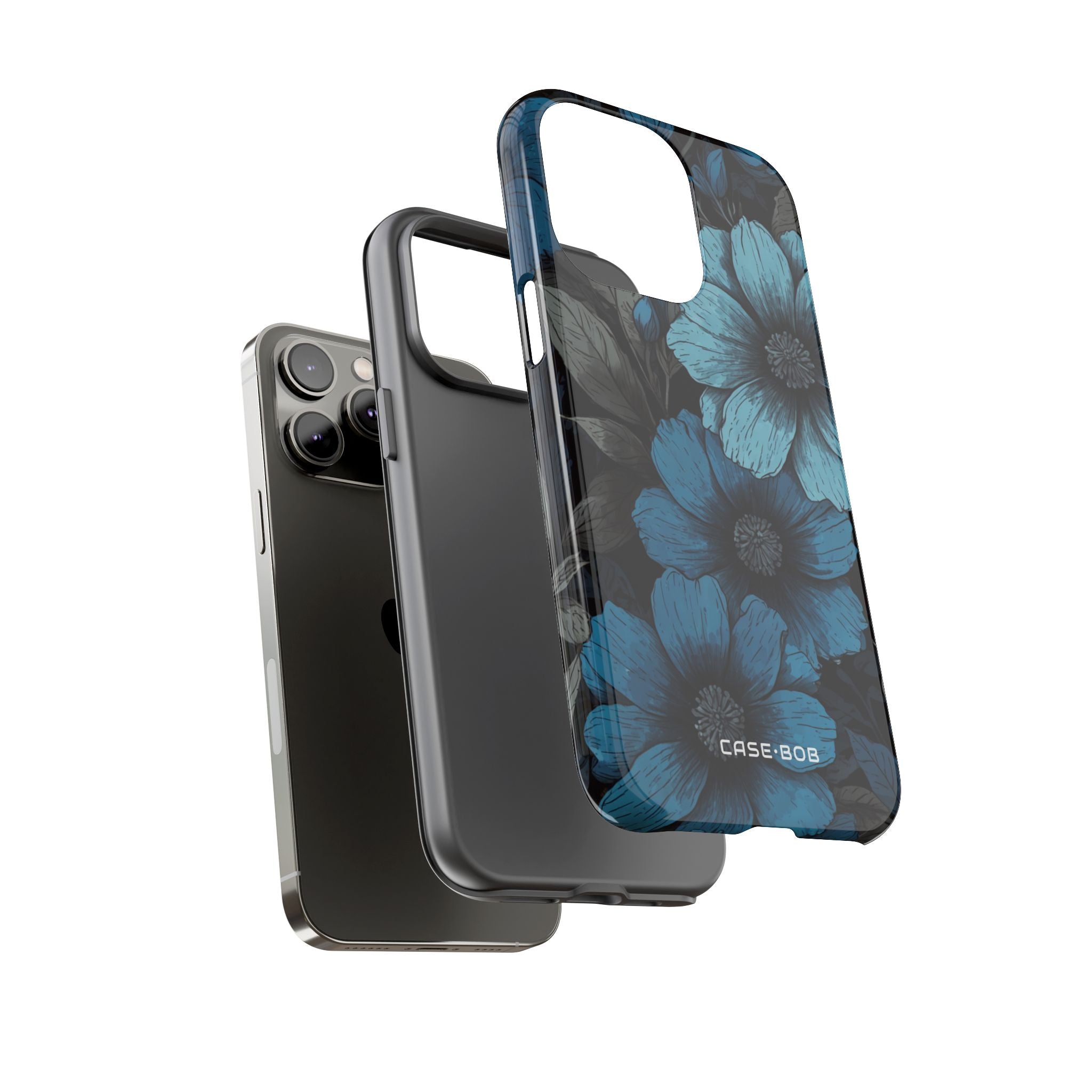 Blue Petal Radiance iPhone 14 Pro Max Case - Tough