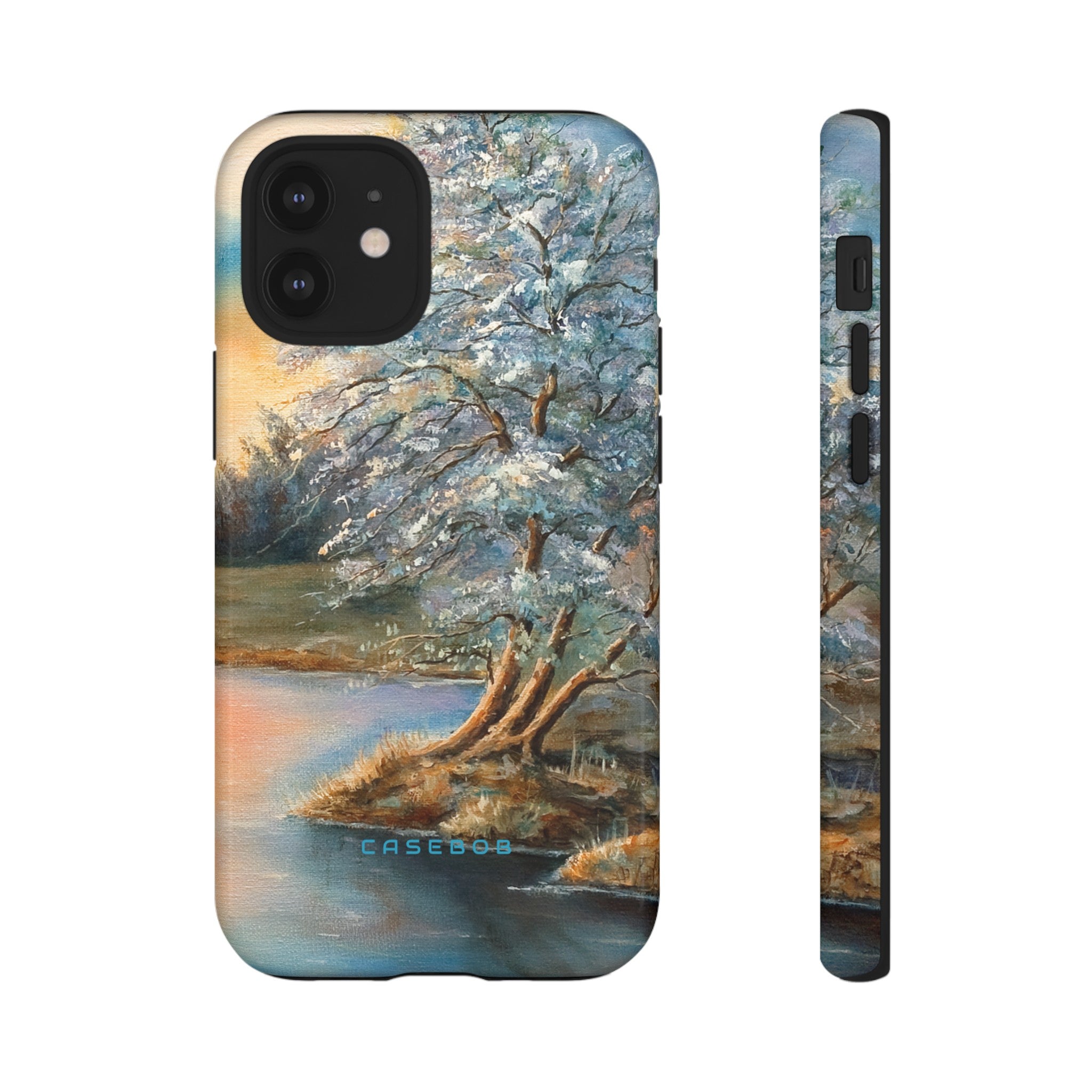 Winterday lake - Protective Phone Case