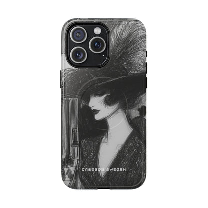 Timeless Elegance in Monochrome iPhone 15 | Tough+ Phone Case