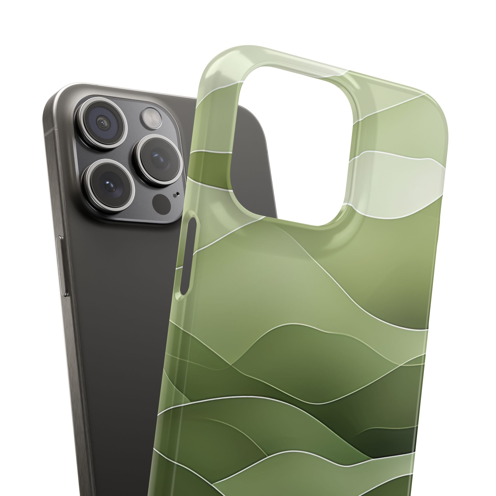 Gradient Emerald Drift iPhone 15 - Slim Phone Case