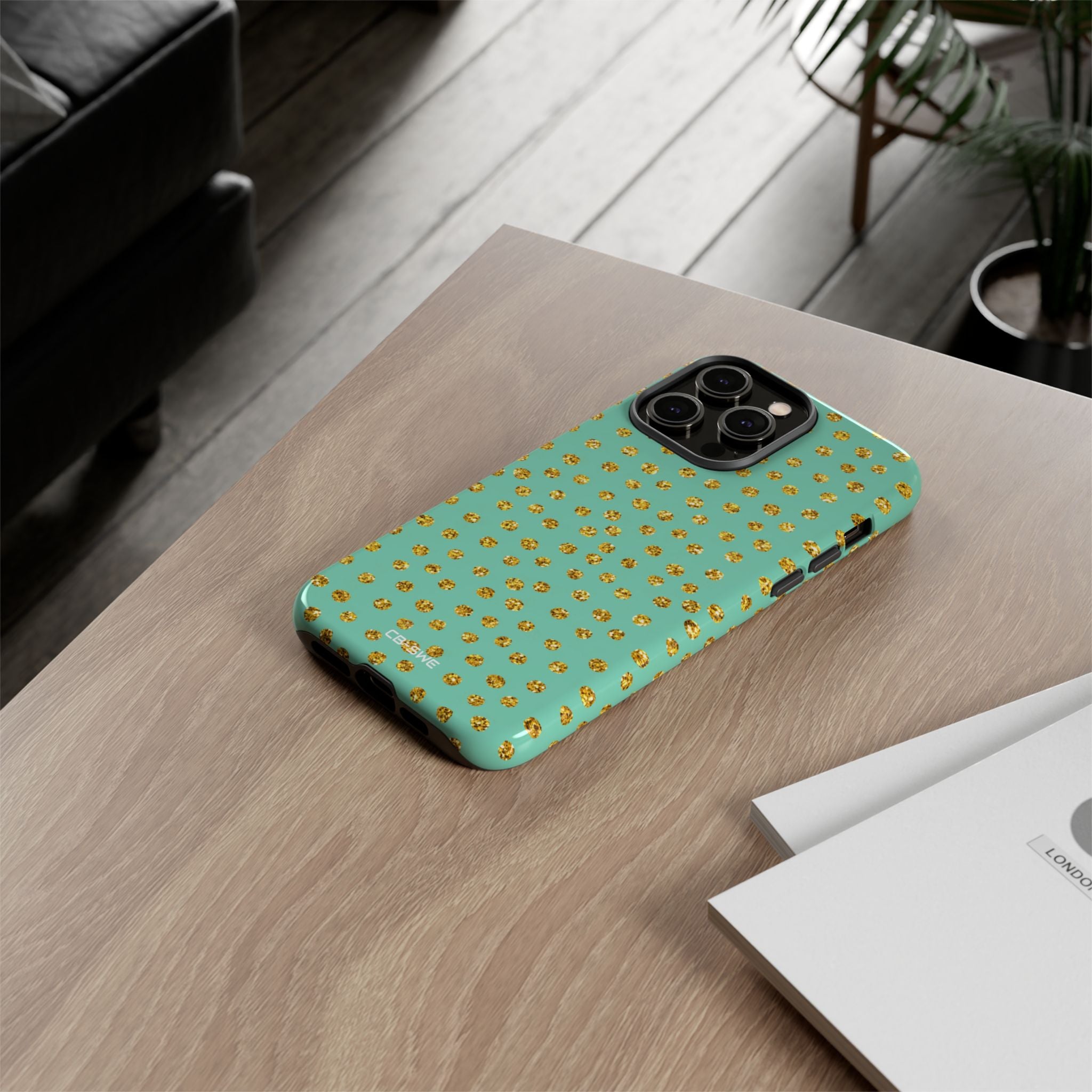 Golden Dots Dance - iPhone Case