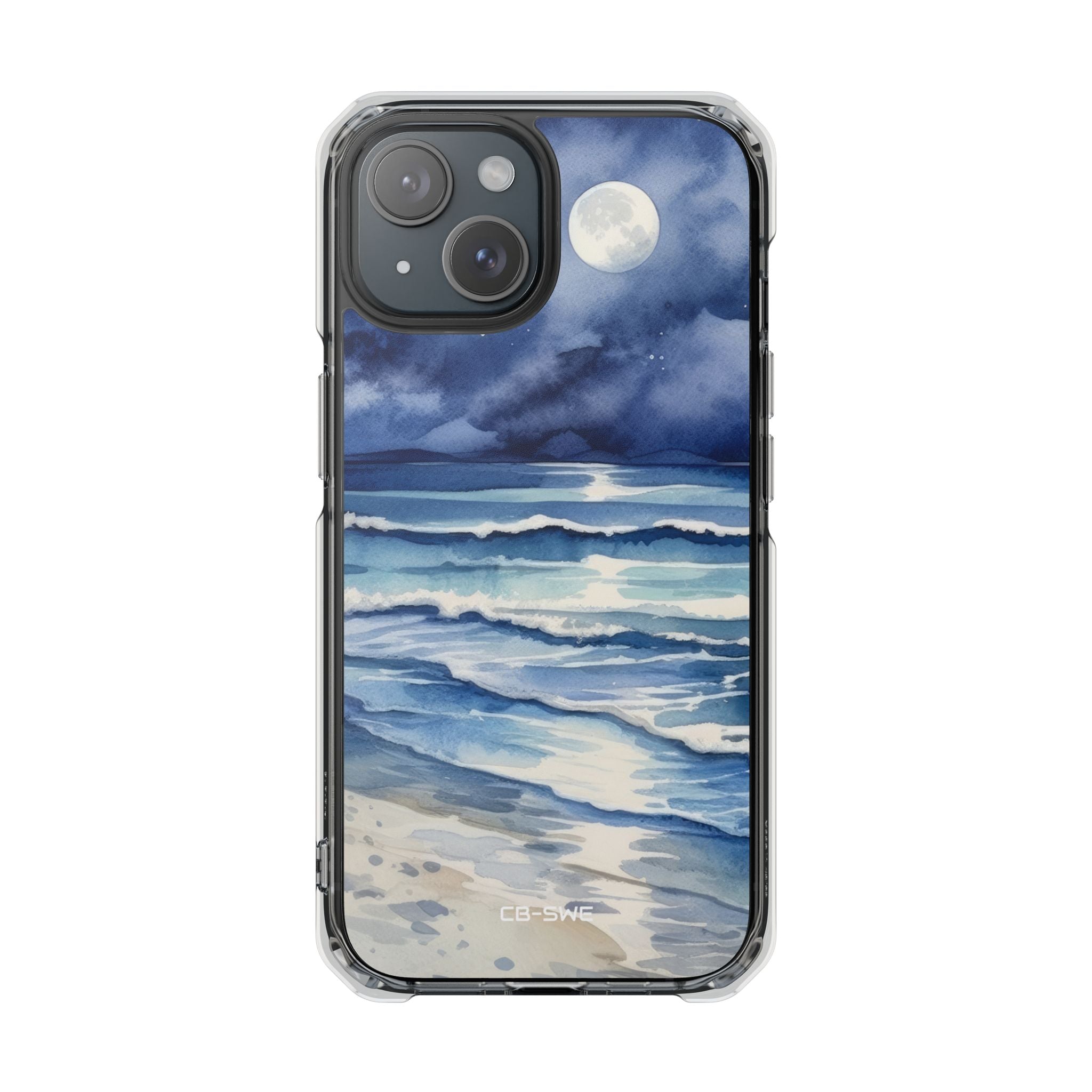 Moonlight Reflects Waves iPhone Case - Impact