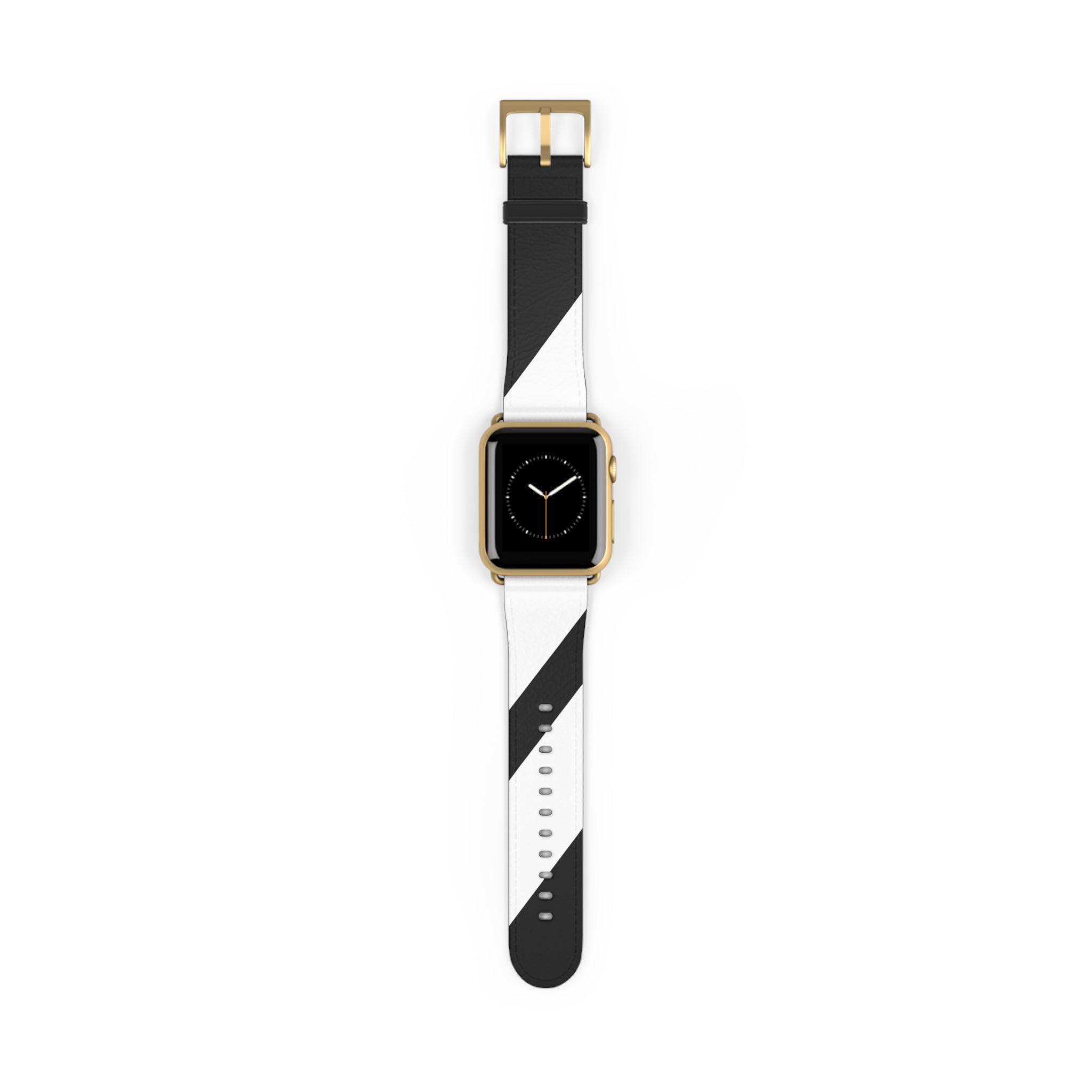 Diagonal Stripes BlackWhite - Watch Band