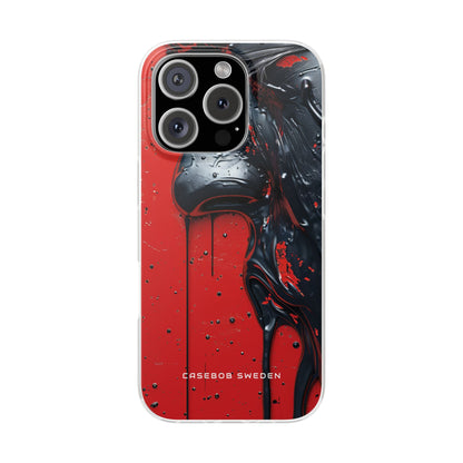 Textured Crimson Bloom iPhone 16 - Flexi Phone Case