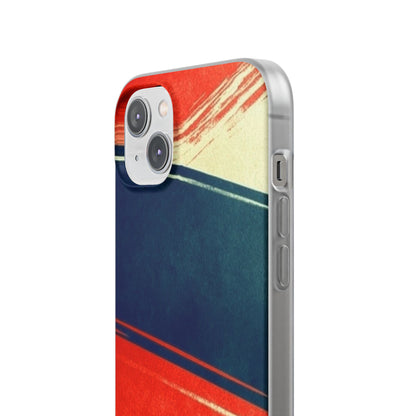 Blue Diagonal Motion iPhone 14 Plus Case - Soft