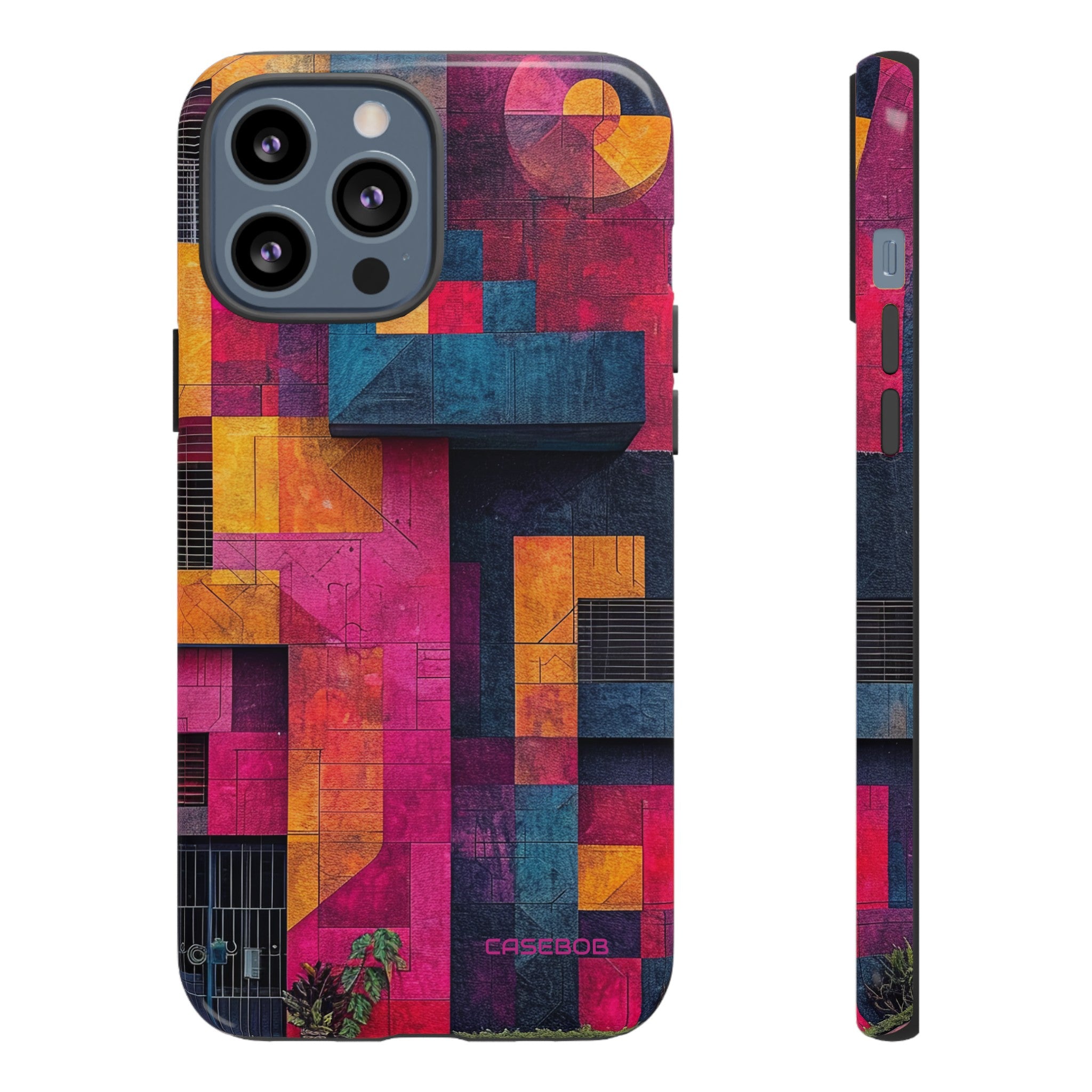 Electric Geometric Vibes - Protective Phone Case