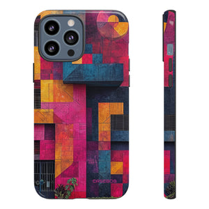 Electric Geometric Vibes - Protective Phone Case