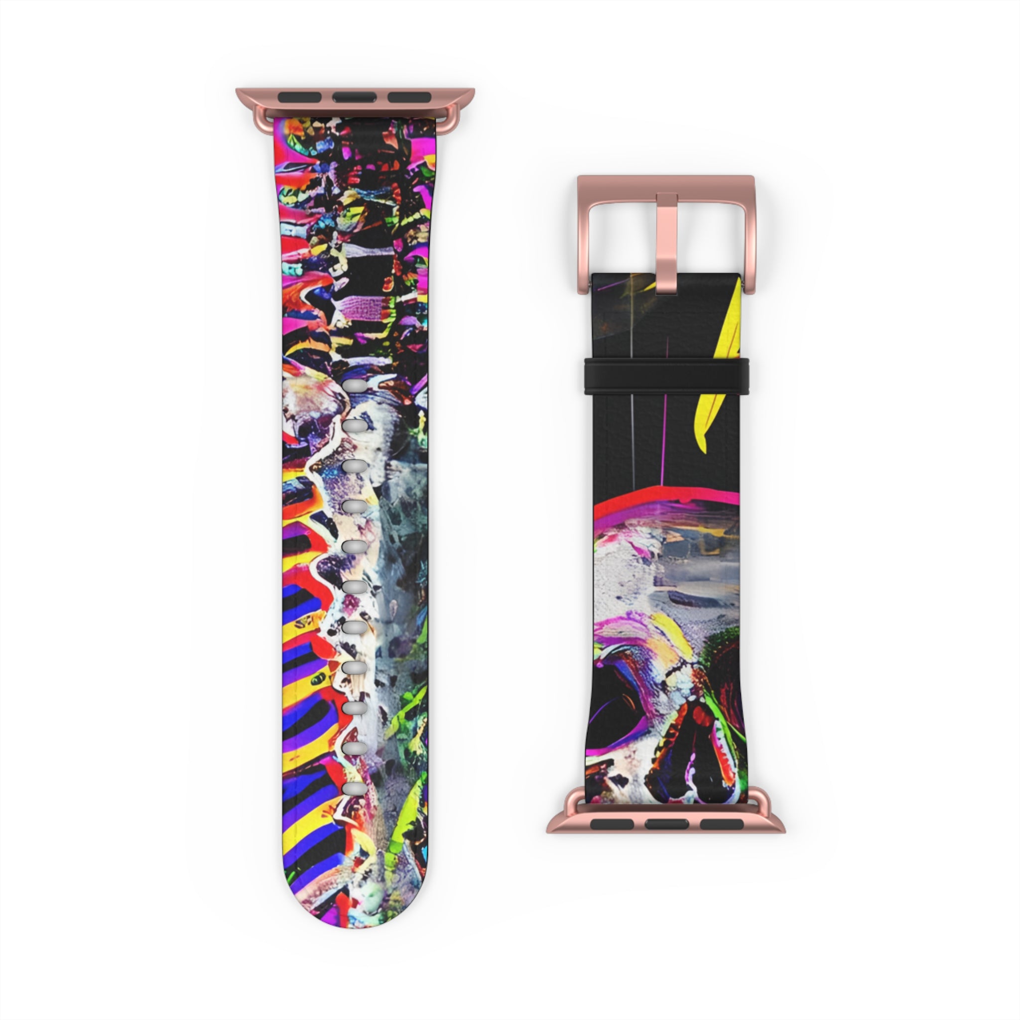 Neon Skeleton Laughter - Watch Band