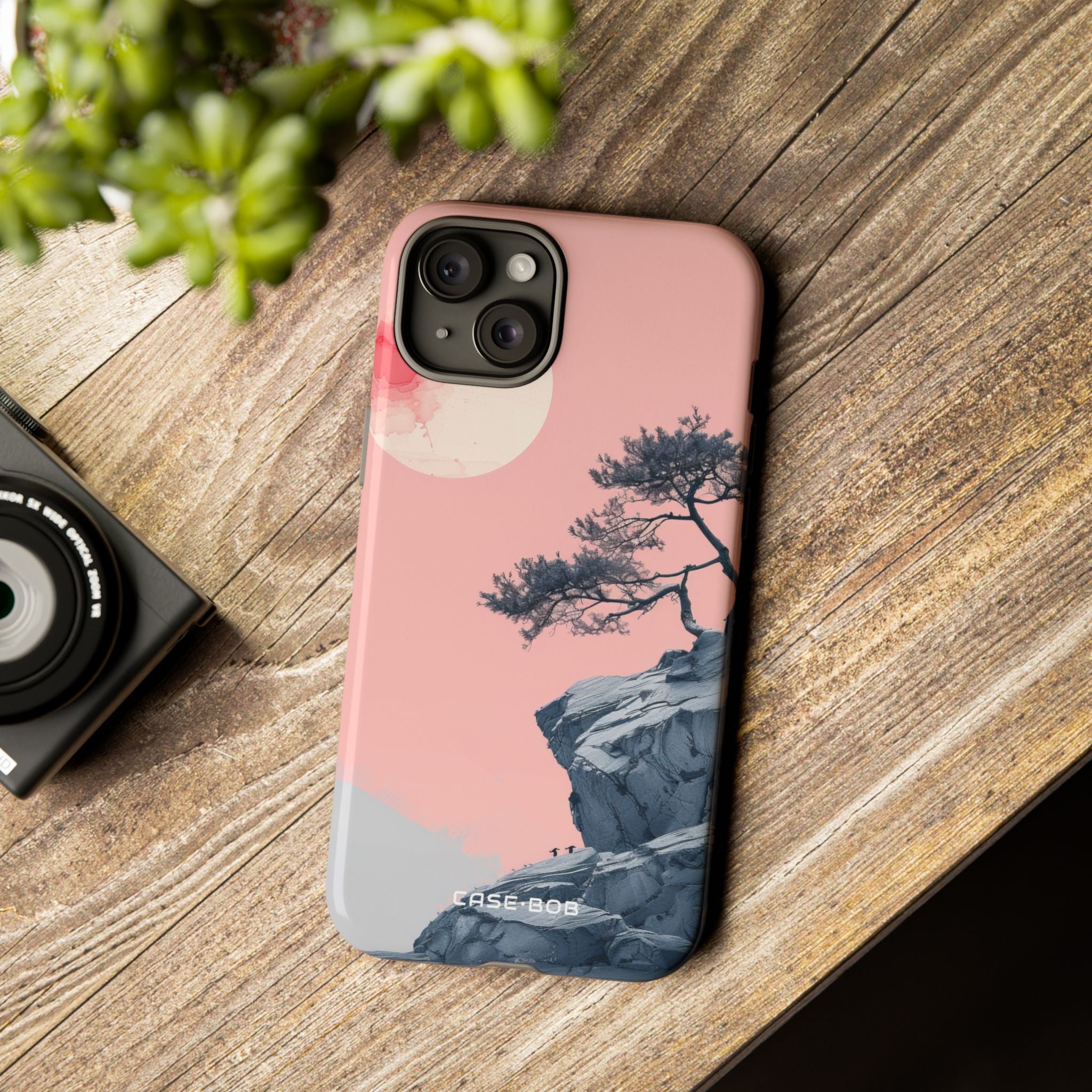 Crimson Moon Tree iPhone 15 Plus Case - Tough