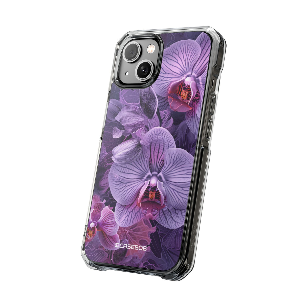 Radiant Orchid Design | Handyhülle für iPhone (Clear Impact Case – magnetisch) 