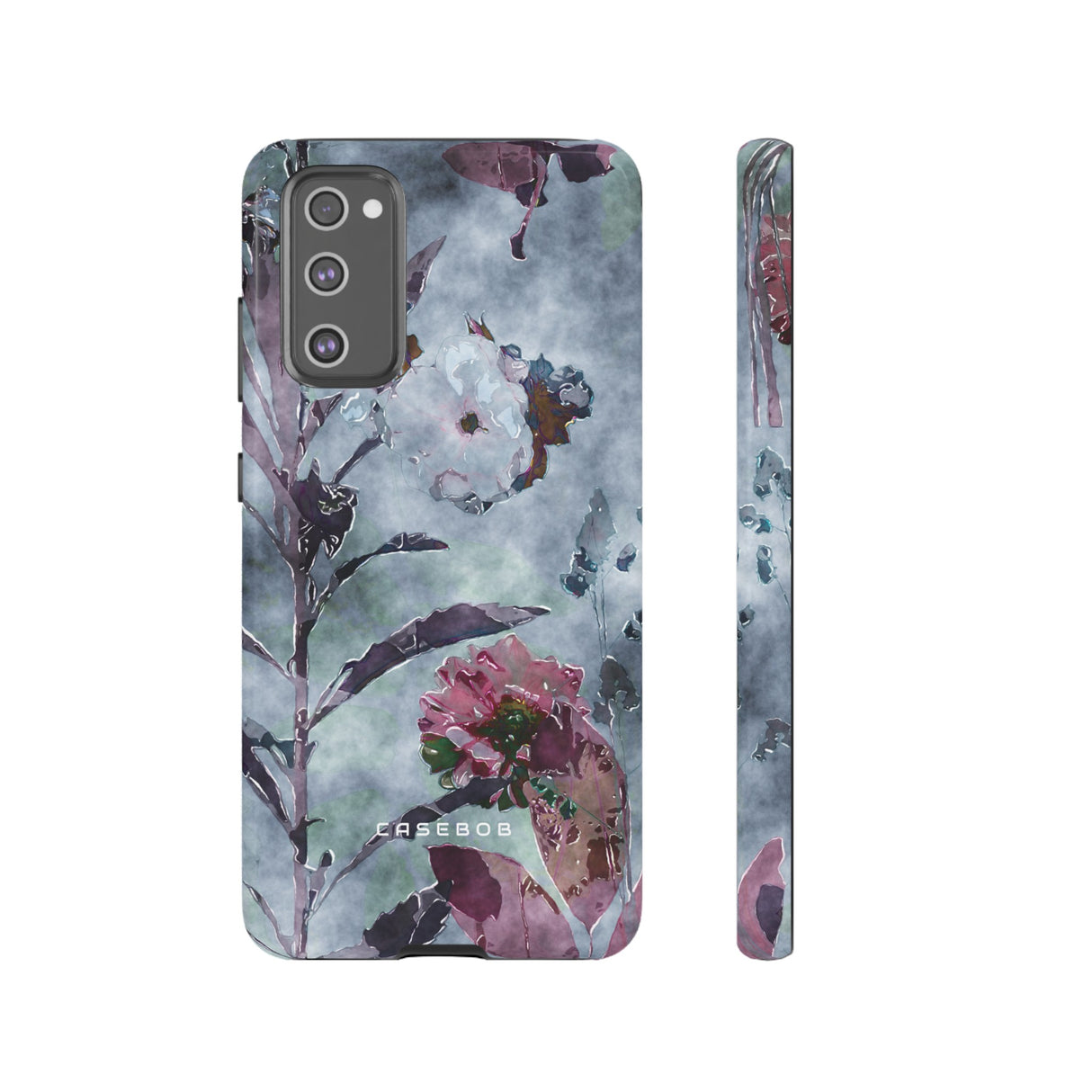 Monochrome Roses, Peonies & Asters - Protective Phone Case