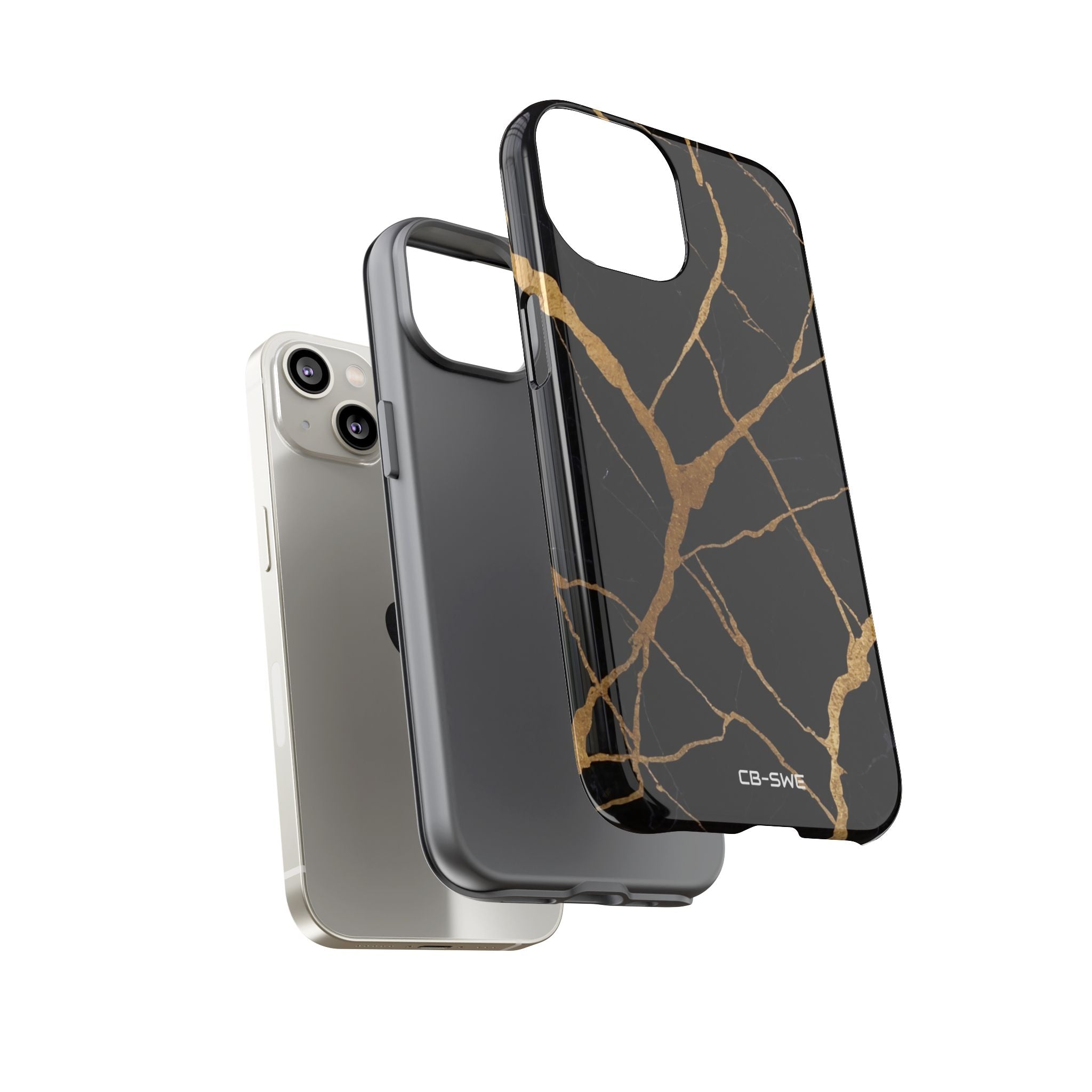 Golden Veins Twist - iPhone Case