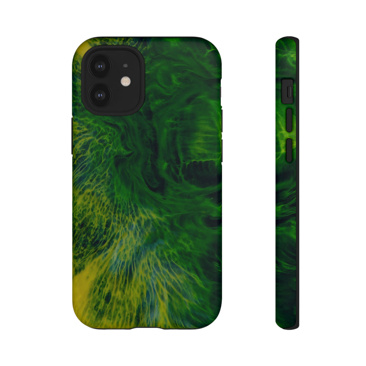 Dark Green Ink Art - Protective Phone Case