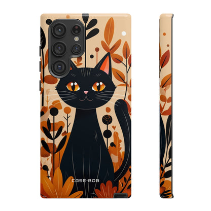 Black Cat Glow Samsung S22 Ultra Case - Tough