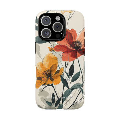 Elegant Floral Harmony iPhone 16 | Tough+ Phone Case