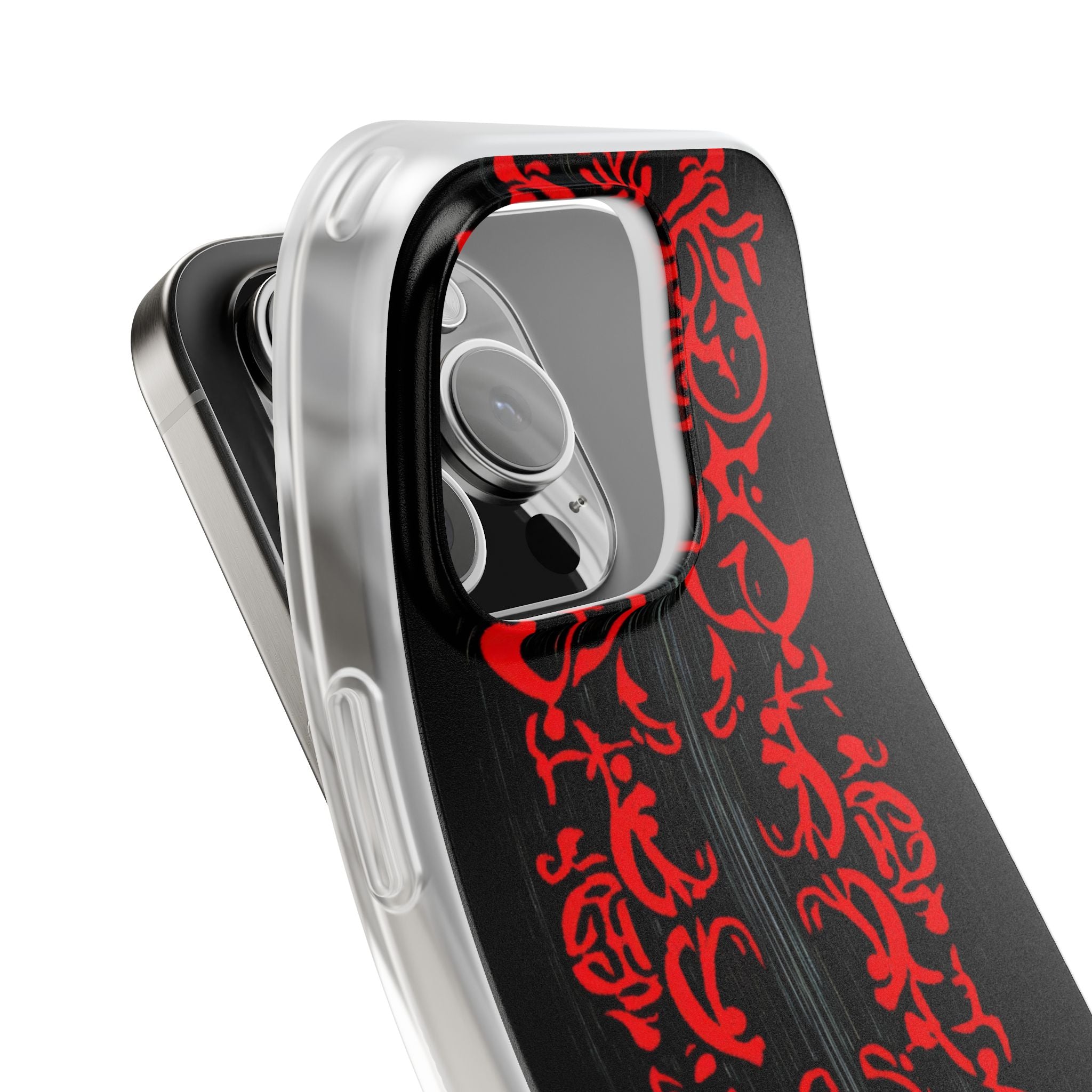 Crimson Spiral iPhone 16 Pro Case - Soft