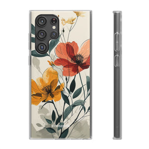 Serene Floral Harmony | Flexible Phone Case for Samsung Galaxy