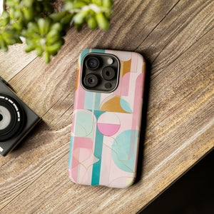 Deco Pink Geometric Fusion - Protective Phone Case