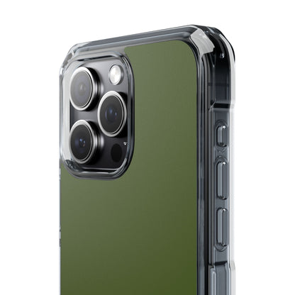 Dark Moss Green - Clear Impact Case for iPhone