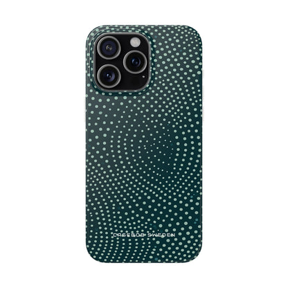 Teal Rippleflow iPhone 15 - Flexi Phone Case