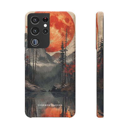 Celestial Glow Over Reflective Landscape Samsung S21 - Slim Phone Case