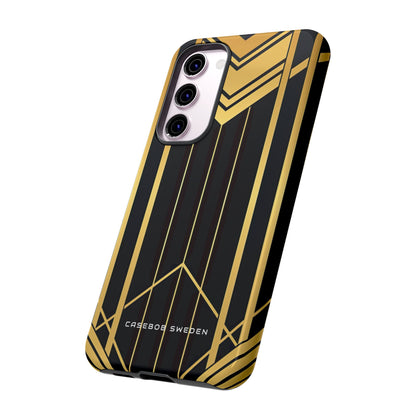 "Golden Art Deco Symmetry in Geometric Elegance" Samsung S23 - Tough Phone Case