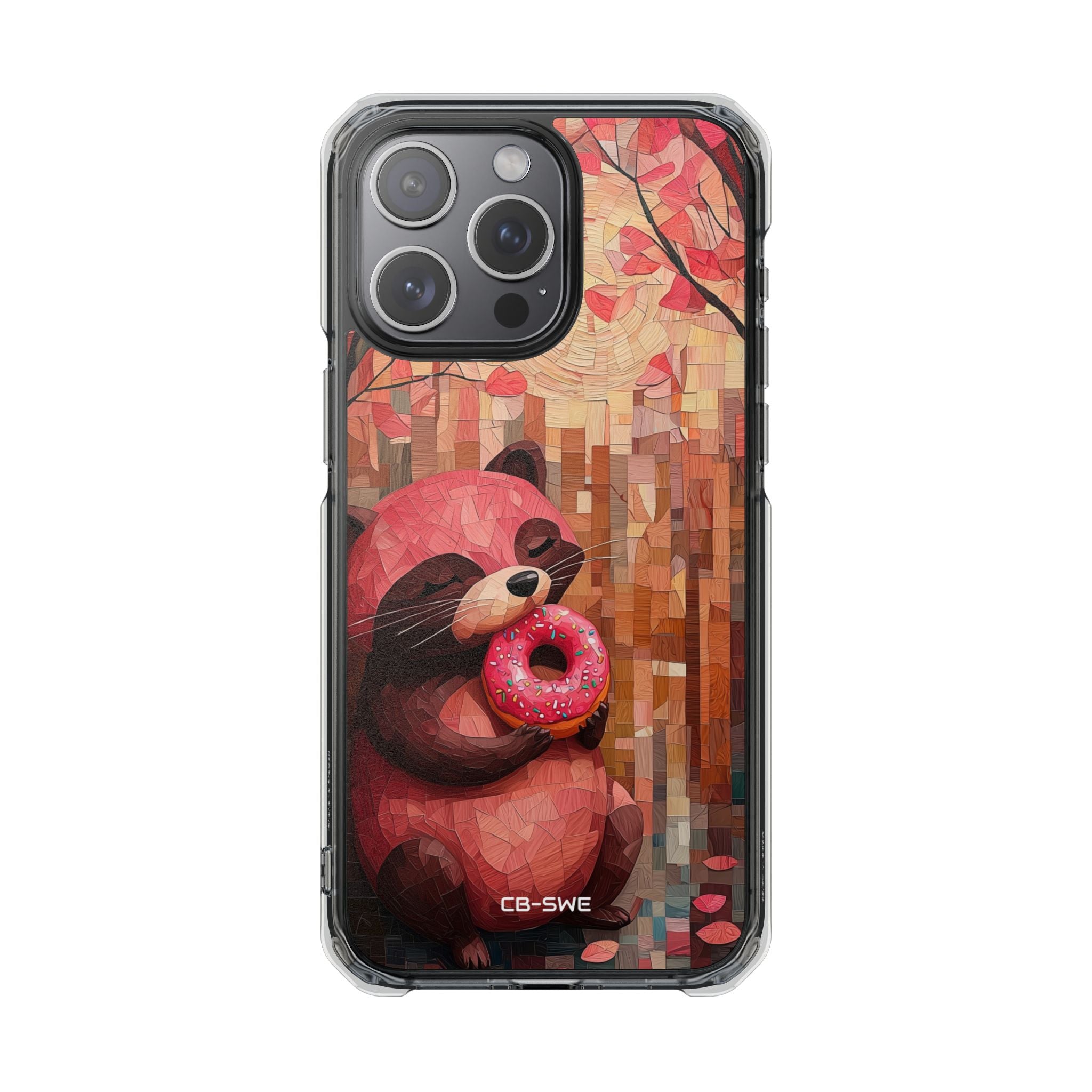 Raccoon Holds Donut iPhone Case - Impact