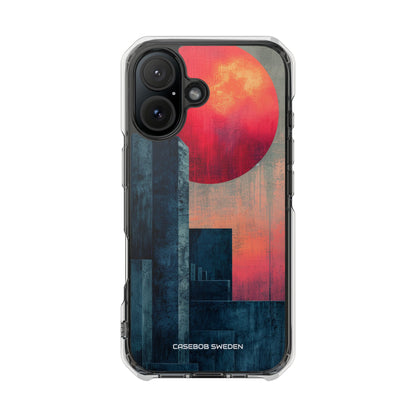 Abstract Geometric Skyline - Clear Impact iPhone 16 Phone Case