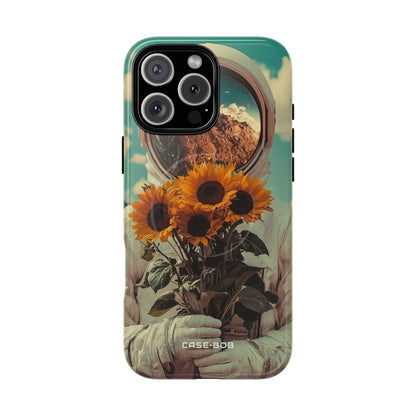 Sunflower Astronaut iPhone 16 Pro Max Case - Tough+