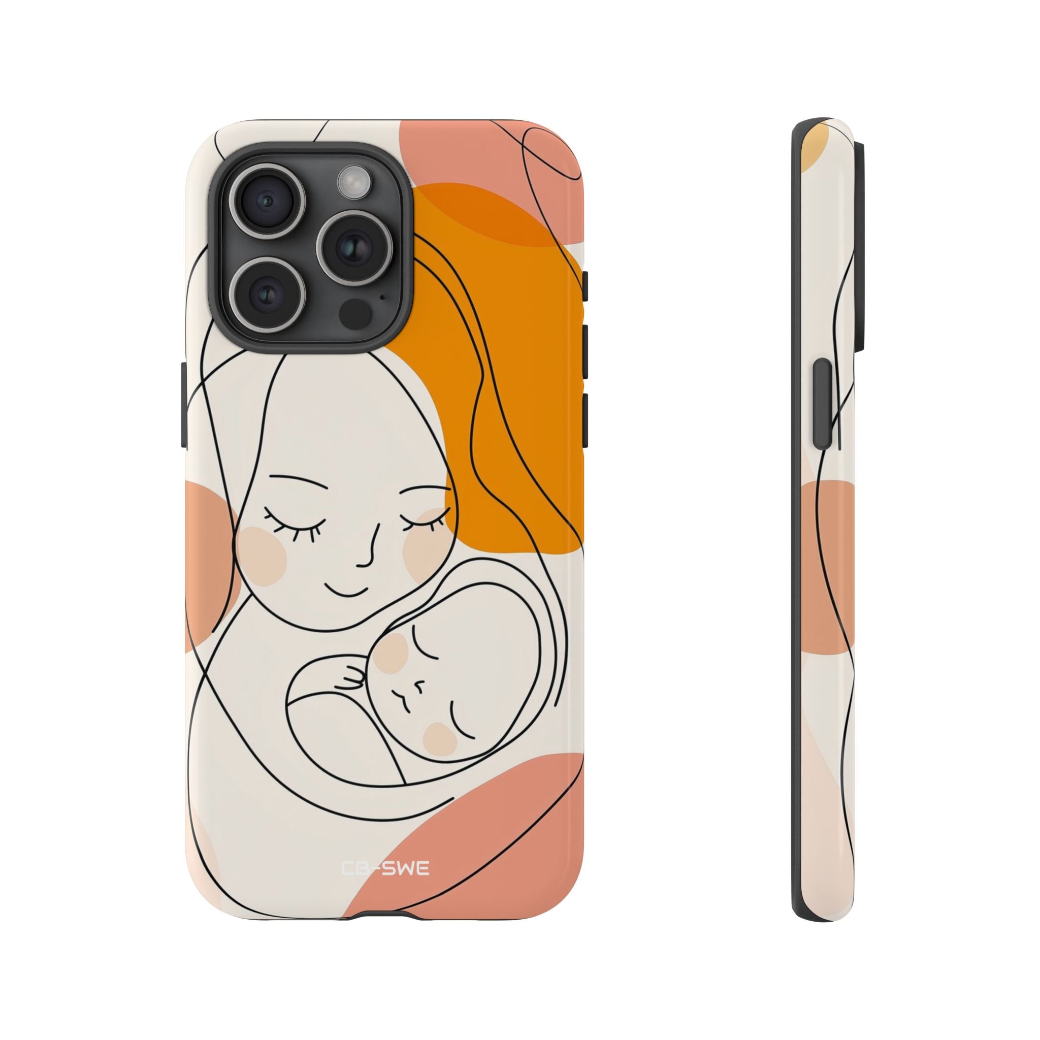 Mother Embraces Child - iPhone Case