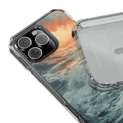 Fiery Wave Power - Clear Impact iPhone 16 Phone Case