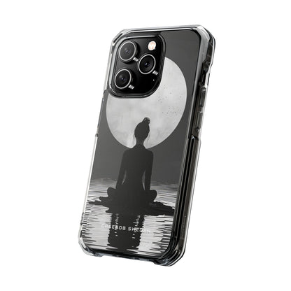 Zen Serenity Moon Reflection iPhone 14 - Clear Impact Phone Case