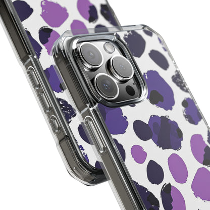 Purple Inkblots iPhone 16 - Clear Impact Phone Case