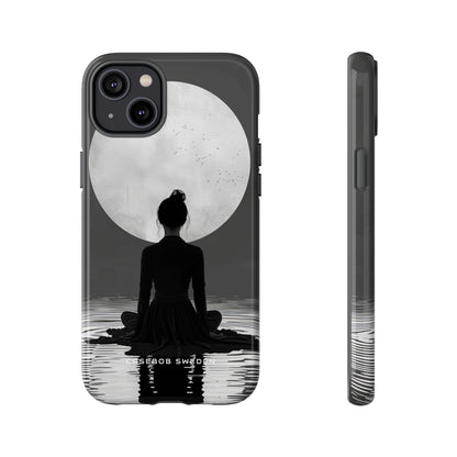 Zen Serenity Moon Reflection iPhone 14 - Tough Phone Case