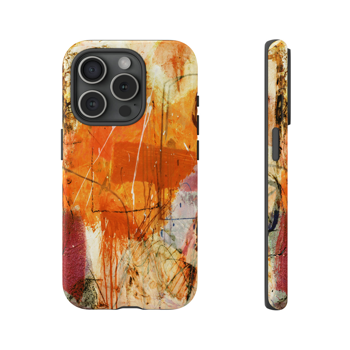 Abstract Orange Art - Protective Phone Case