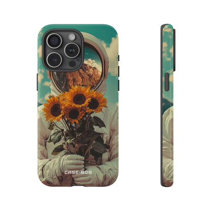 Sunflower Astronaut iPhone 15 Pro Max Case - Tough