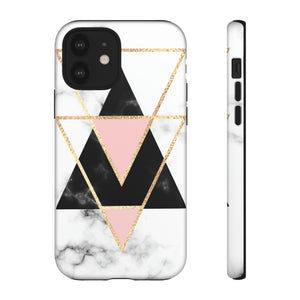 Marble Triangles - Protective Phone Case