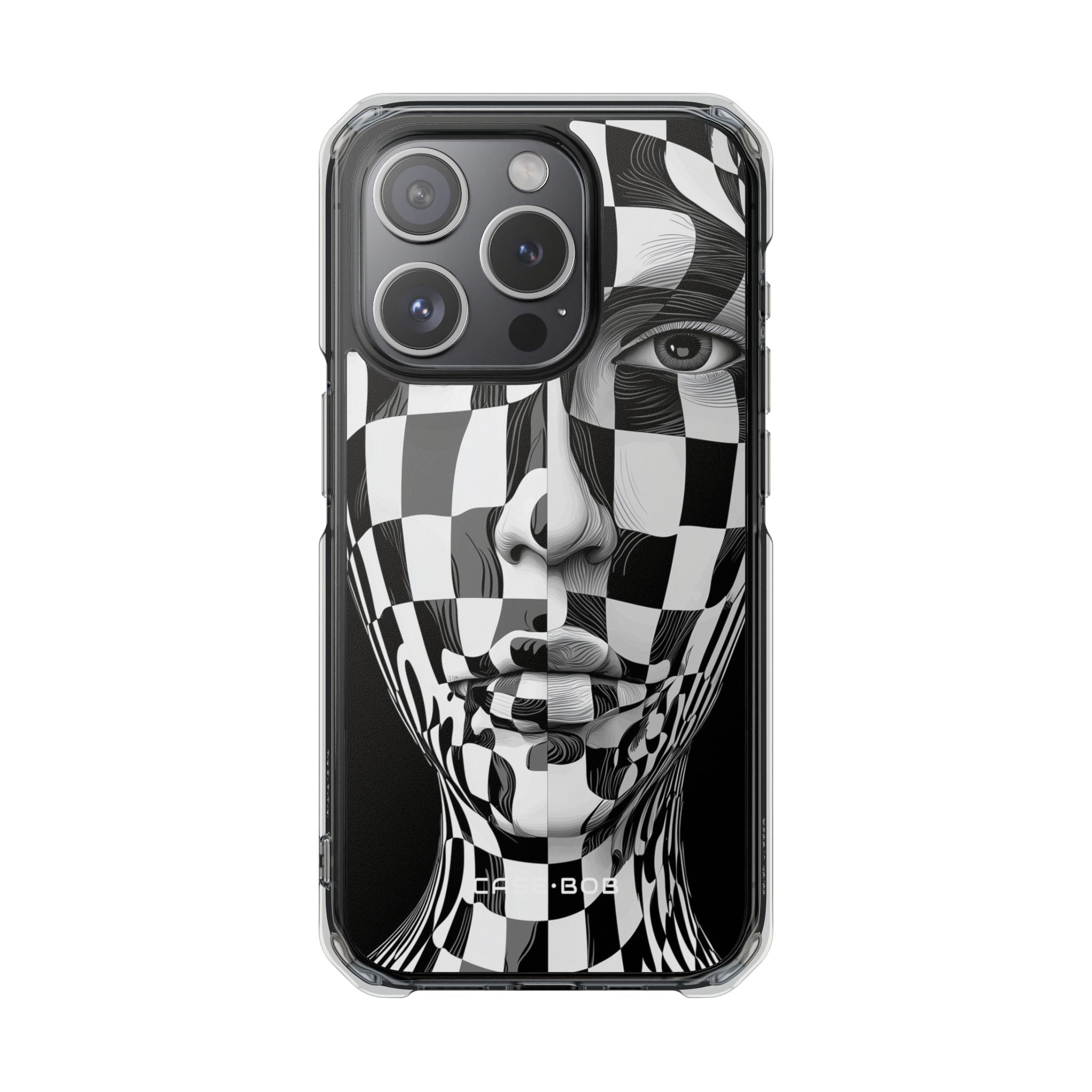 Checkered Face iPhone 15 Pro Case - Impact