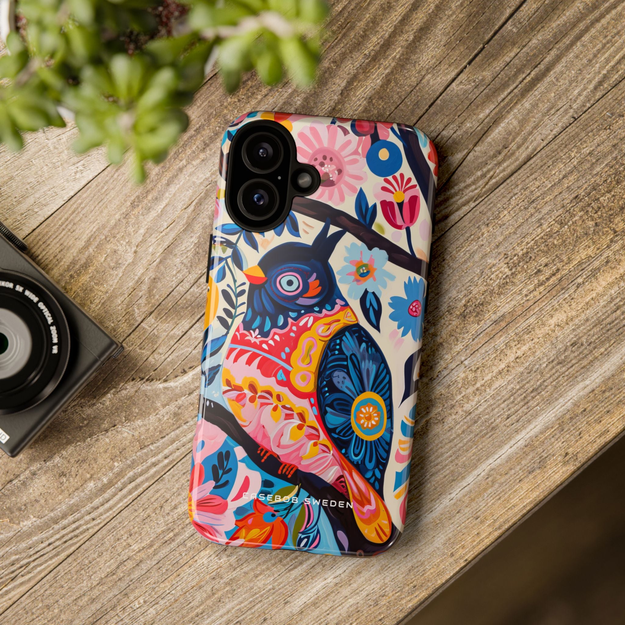 Whimsical Vintage Owl with Floral Charm iPhone 16 - Tough Phone Case