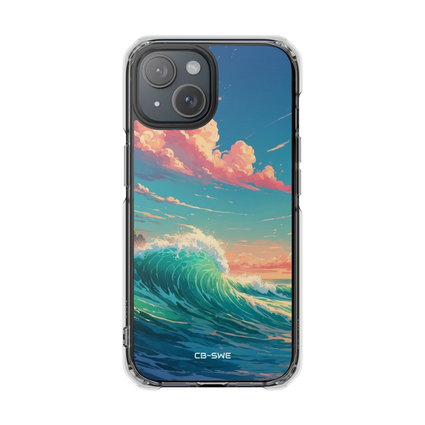 Waves Embrace Sunlight iPhone Case - Impact
