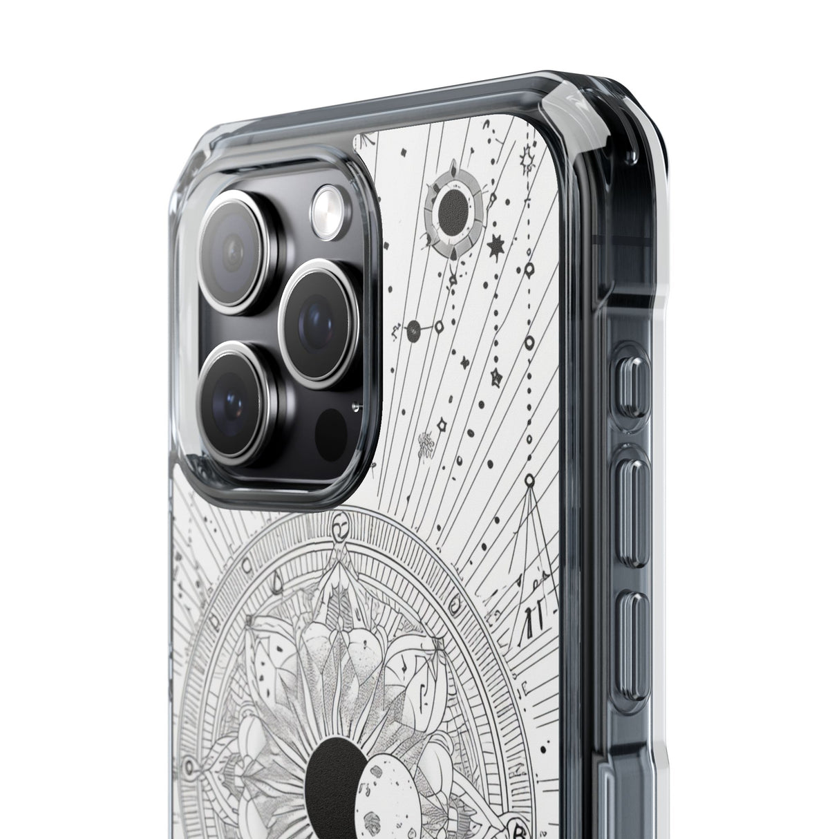 Celestial Mandala Mystique – Handyhülle für iPhone (Clear Impact – Magnetisch) 