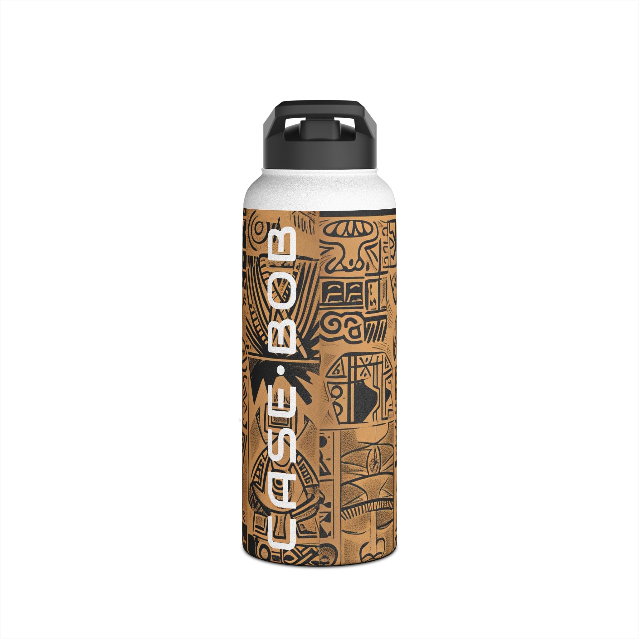Celestial Faces Brown - Stainless Steel Water Bottle