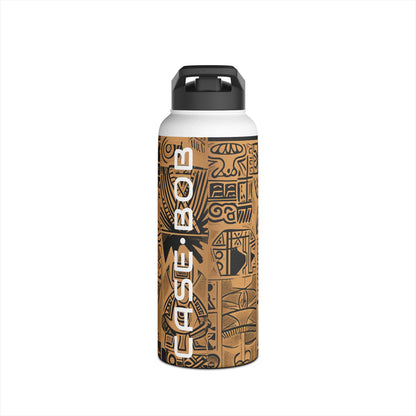 Celestial Faces Brown - Stainless Steel Water Bottle