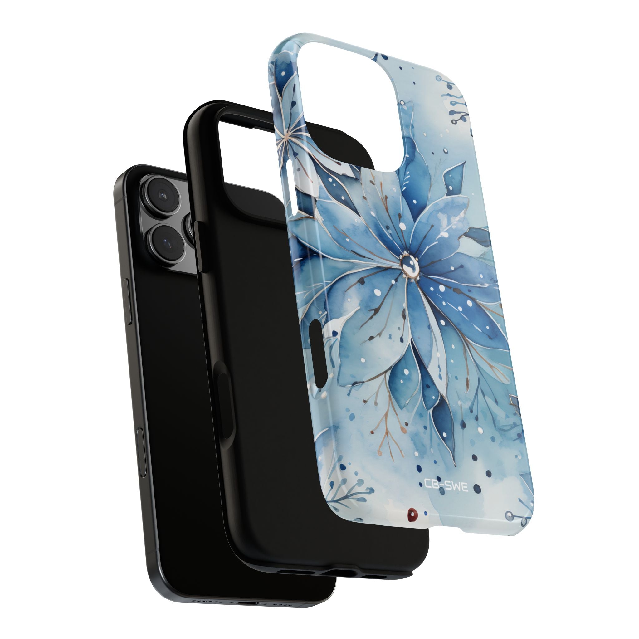 Floral Frost Embrace - iPhone Case