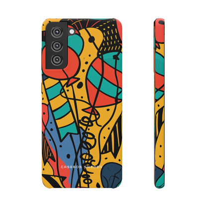 Playful Lines in Motion Samsung S21 - Slim Phone Case