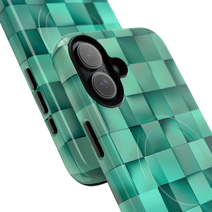 Folded Blue Squares iPhone 16 - Tough+